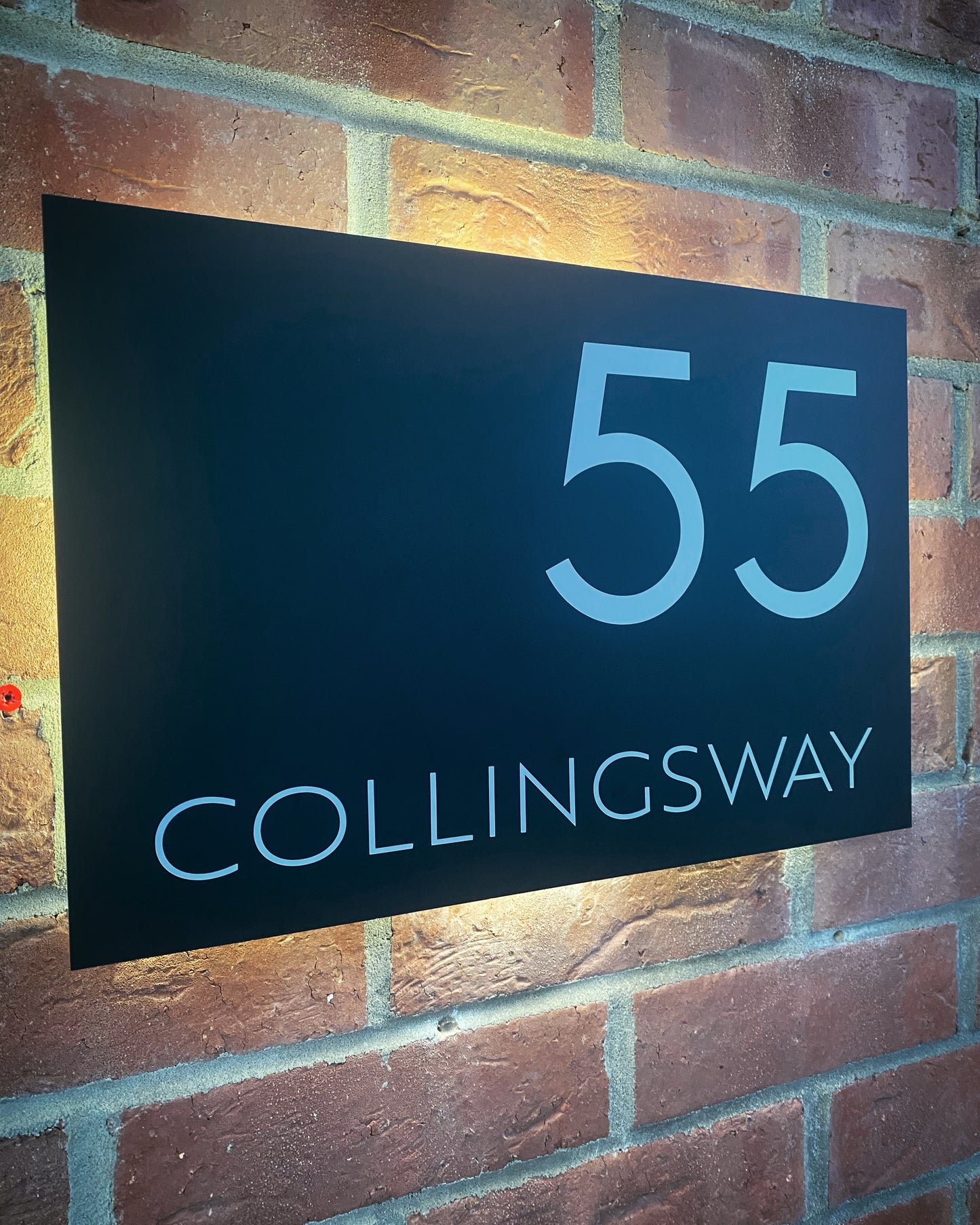 'HALO' LED Mains wired house number sign
