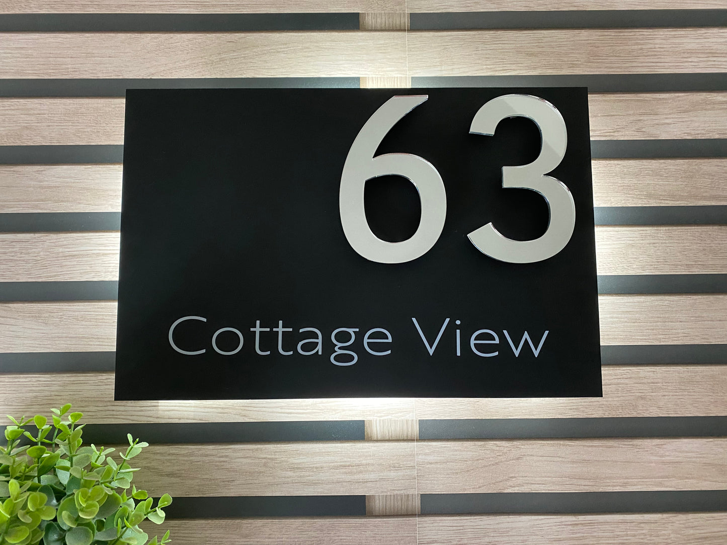 'HALO' LED Mains wired house number sign