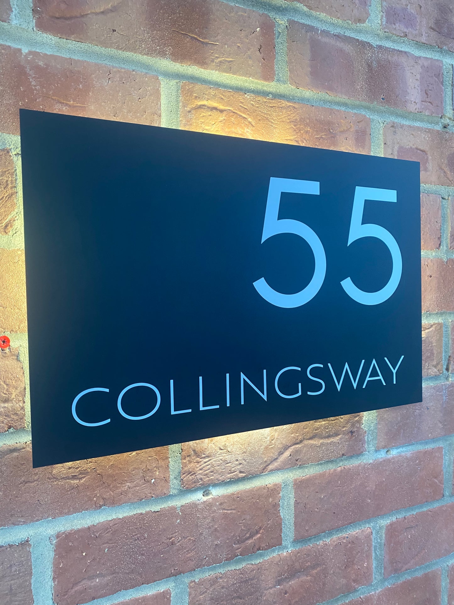 'HALO' LED Mains wired house number sign