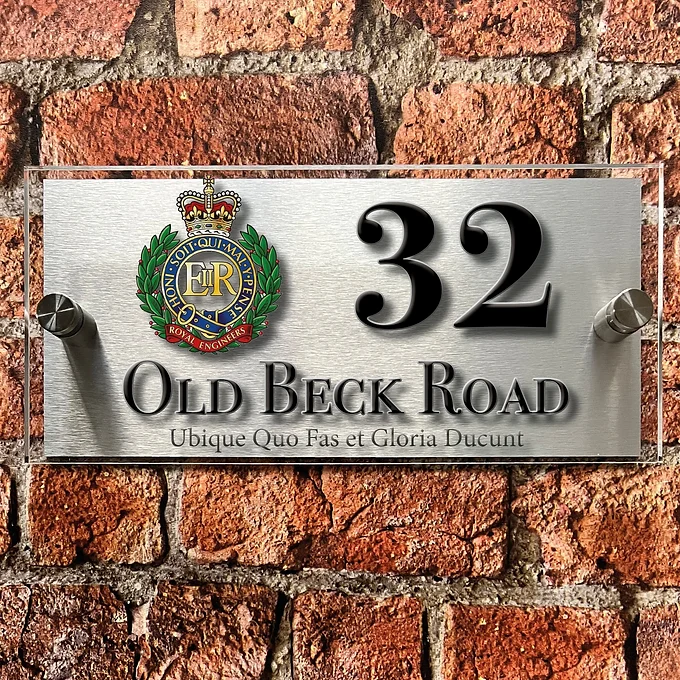 Cap Badge house sign
