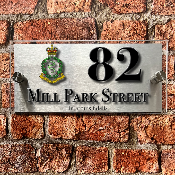 Cap Badge house sign