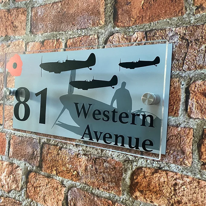 'Spitfires' house sign