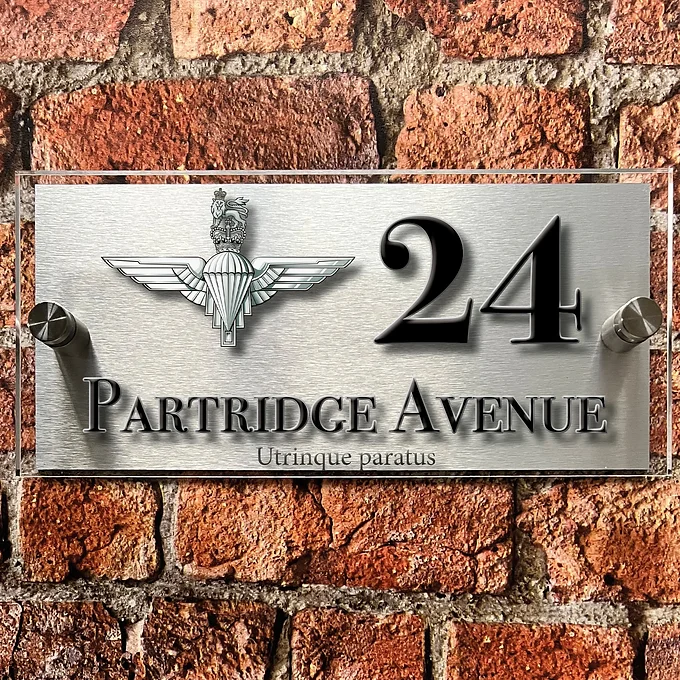 Cap Badge house sign