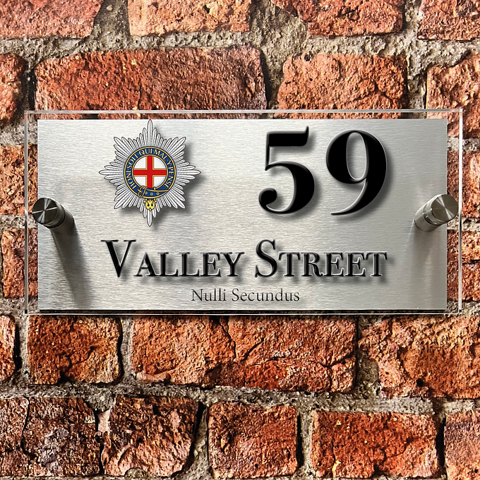 Cap Badge house sign