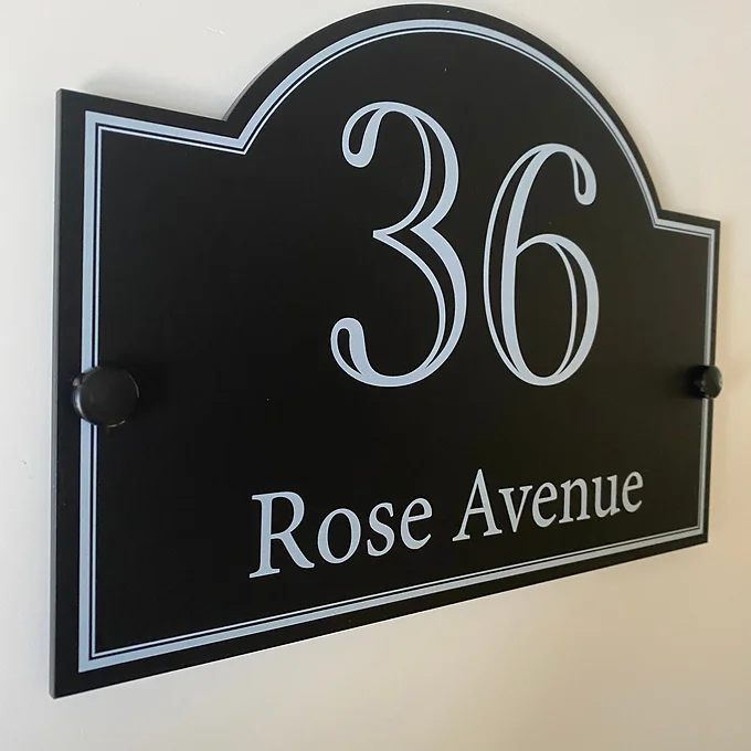 ITICO Shaped Acrylic House Number Sign
