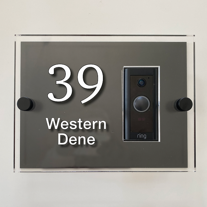Ring Video Doorbell Wired House Number Sign