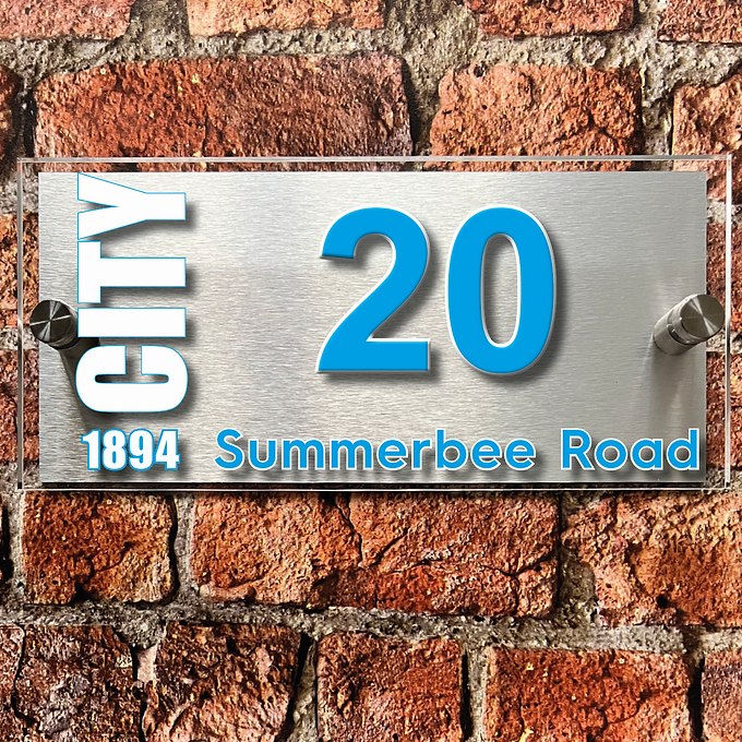 Man City house sign