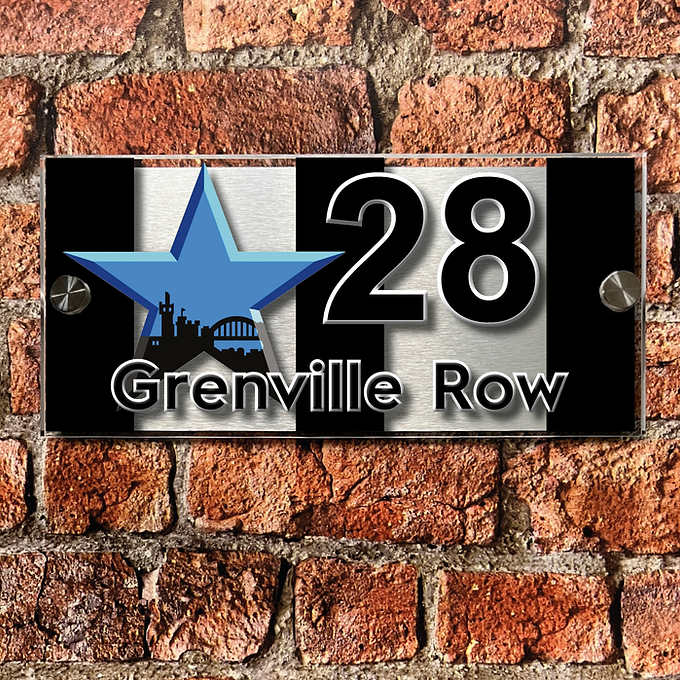 Newcastle Star house sign for the toon