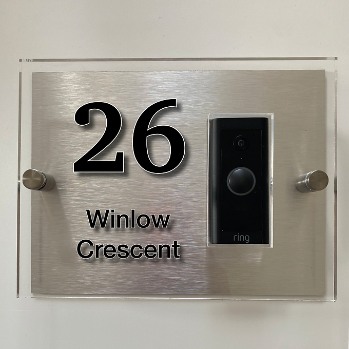 Ring Video Doorbell Wired House Number Sign