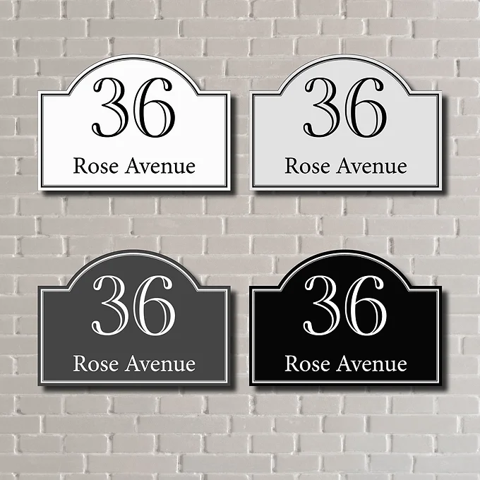 ITICO Shaped Acrylic House Number Sign