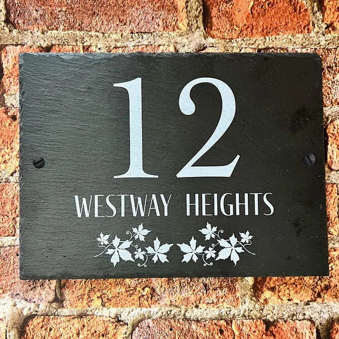 Natural Slate house sign