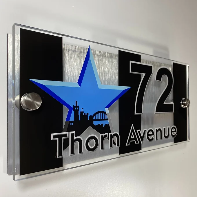 Newcastle Star house sign for the toon