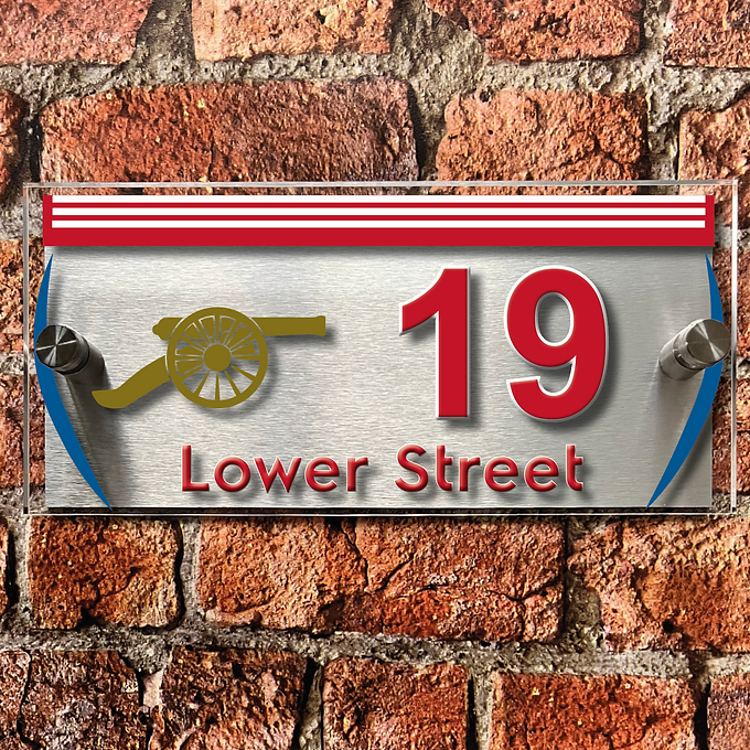 Arsenal Gunner house sign