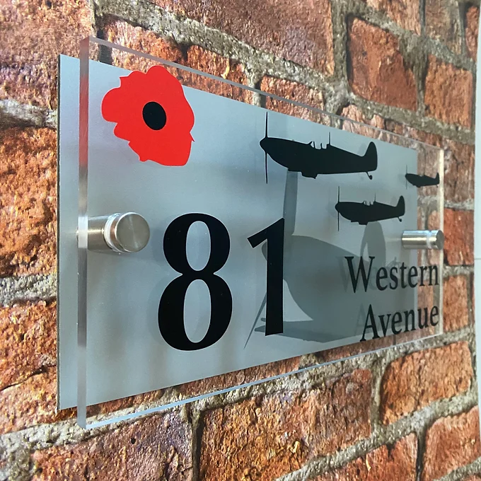 'Spitfires' house sign