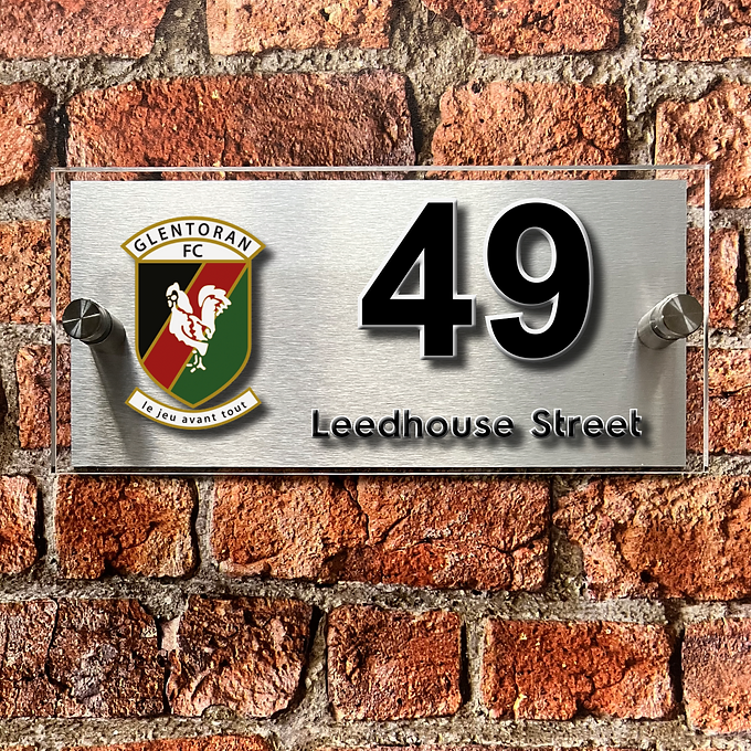 Glentoran house number sign