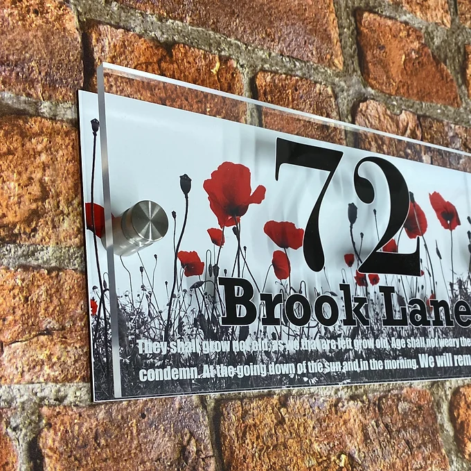 'Poppy' house sign