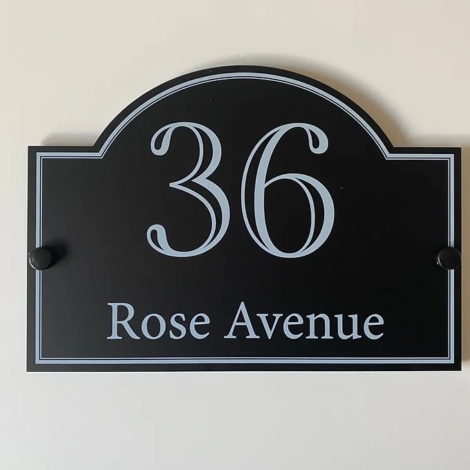 ITICO Shaped Acrylic House Number Sign