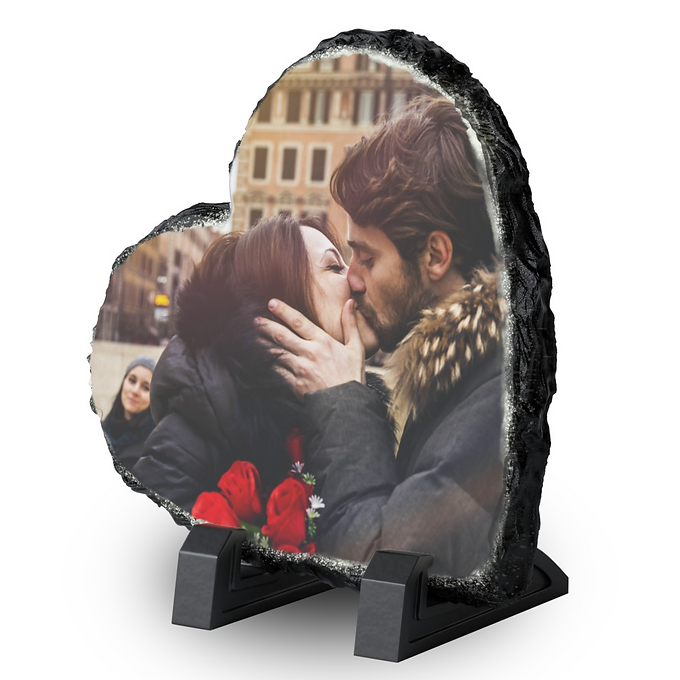 Slate Heart Photo Square 15 x 15 CM
