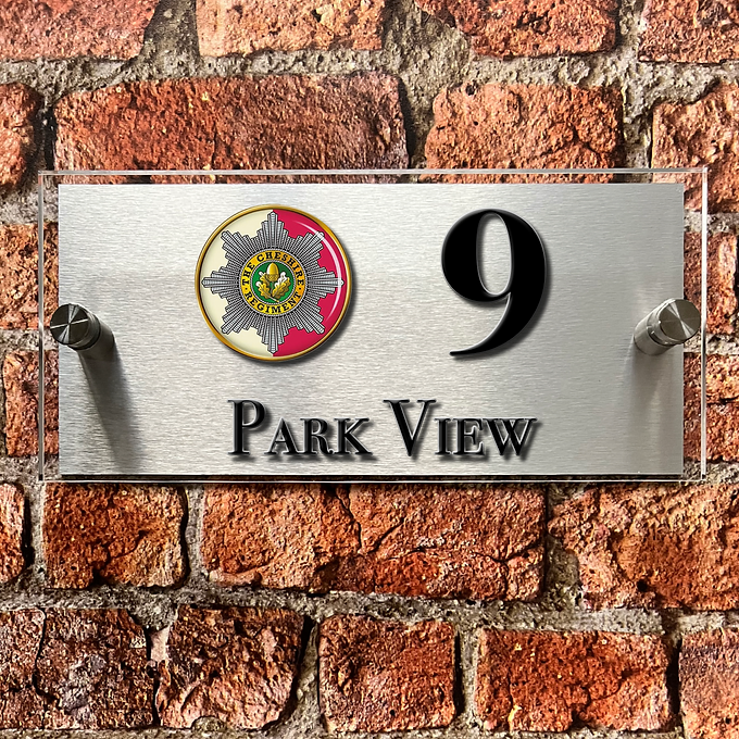Cap Badge house sign