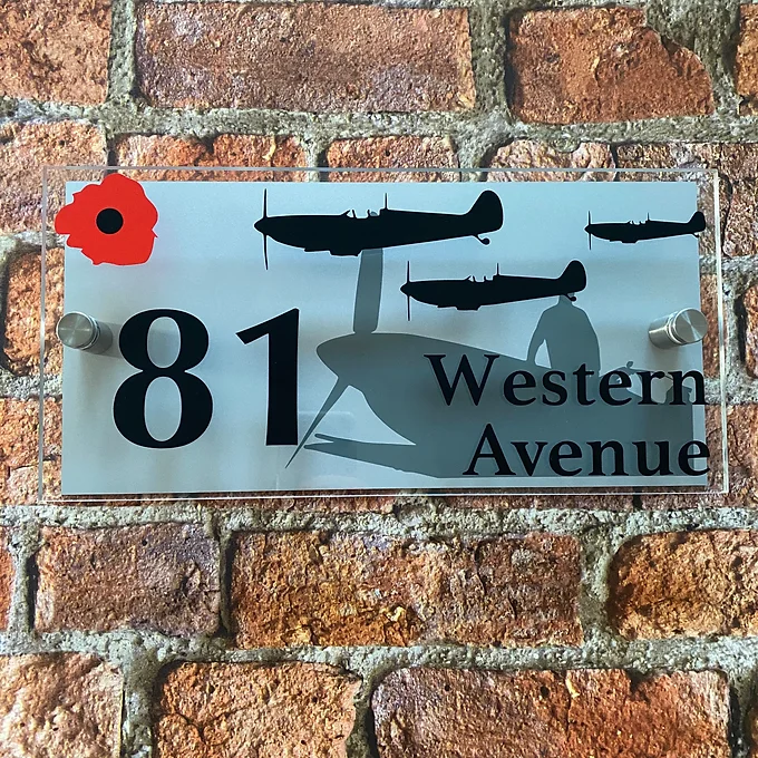 'Spitfires' house sign