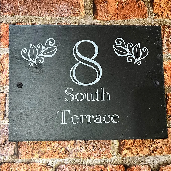 Natural Slate house sign