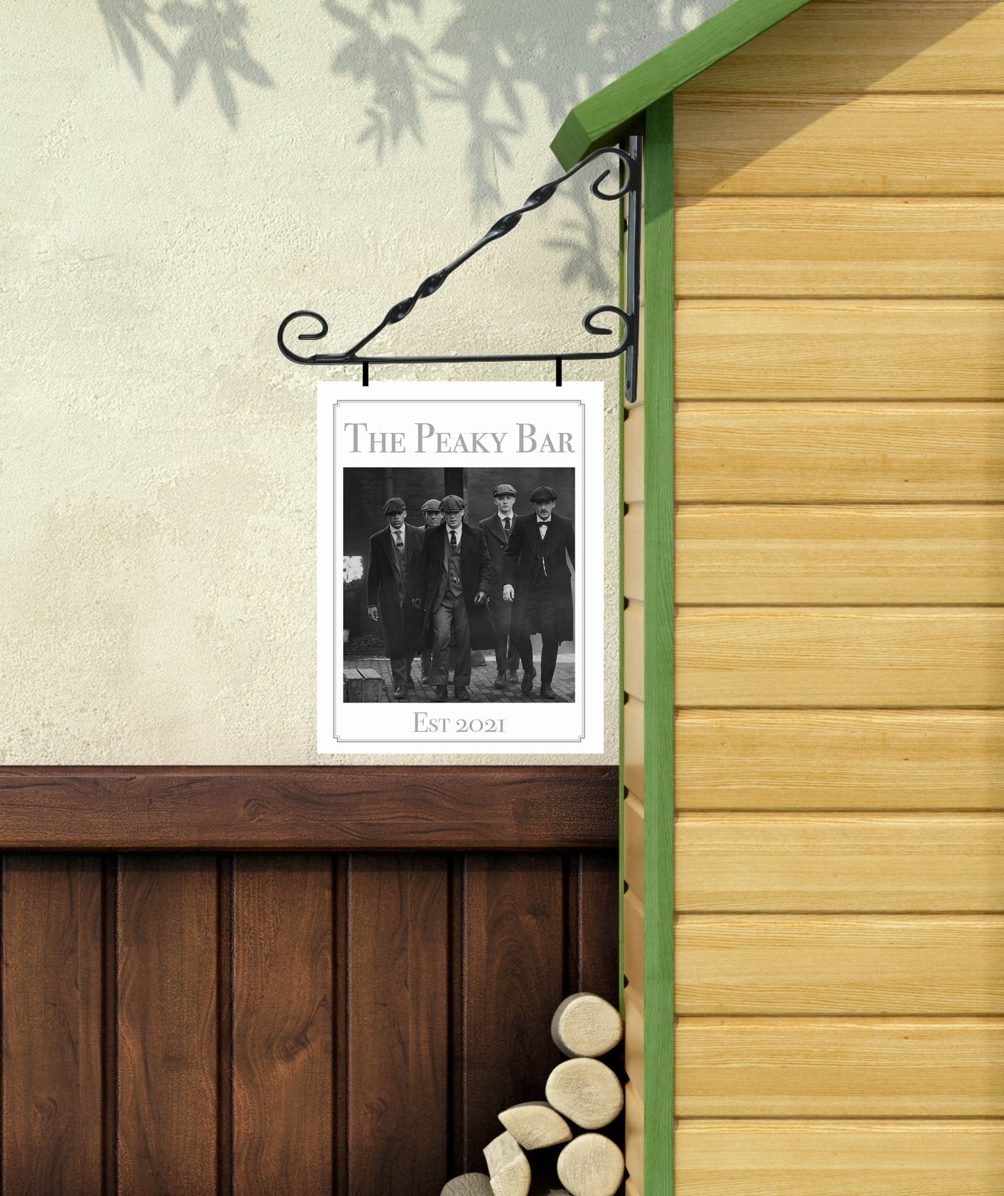 Premium Personalised Home Bar Sign / Pub Shed Sign / Home Pub Sign (Bracket and ties included)