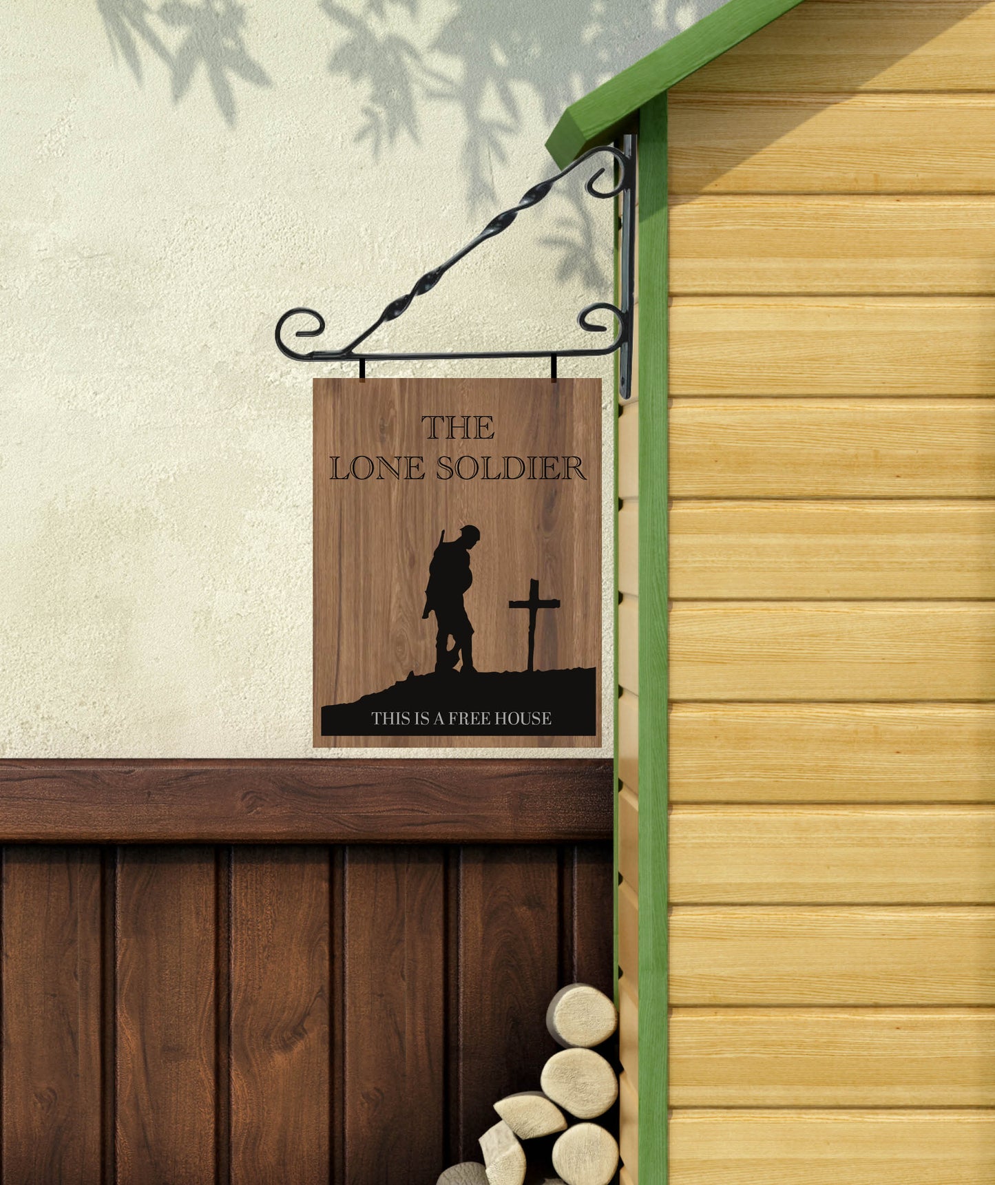Premium Personalised Home Bar Sign / Pub Shed Sign / Home Pub Sign (Bracket and ties included)