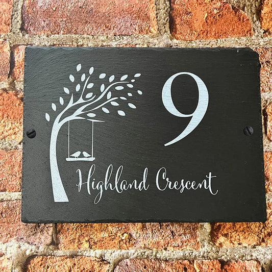 Natural Slate house sign